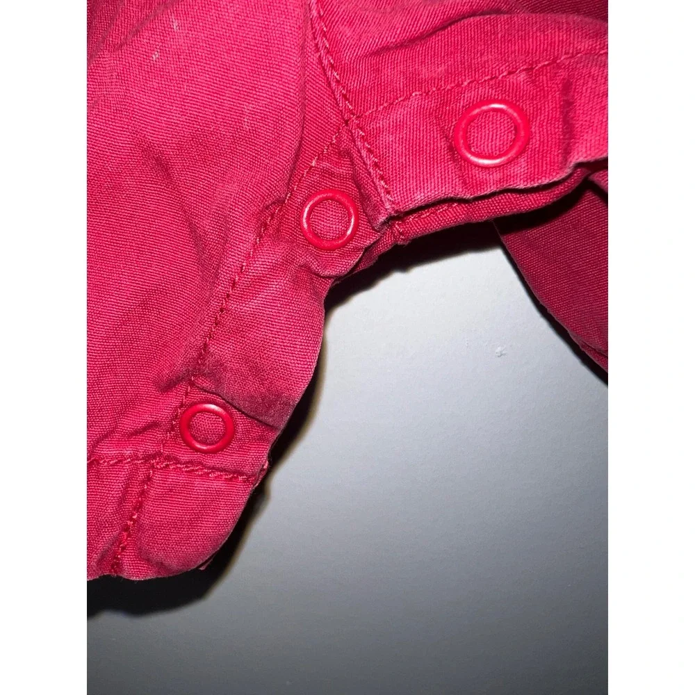 Gymboree Vintage 2002 Red Surfboard Cotton Canvas Shortalls Toddler 18-24 Months